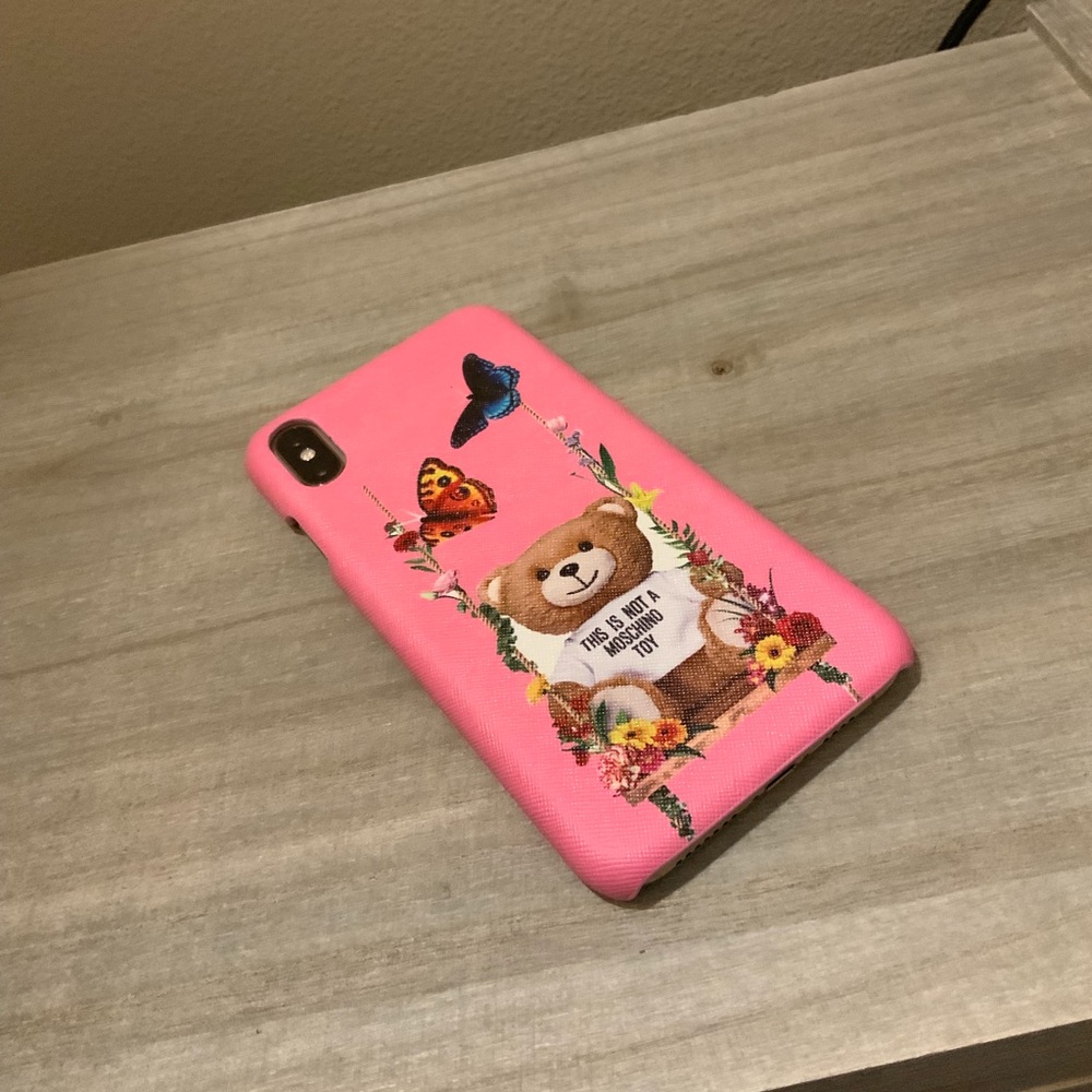 MOSCHINO PINK IPHONE X/XS MAX PHONE CASE